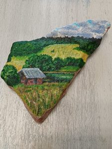 Художественный мастер-класс «Мурановский пейзаж акрилом на камнях»