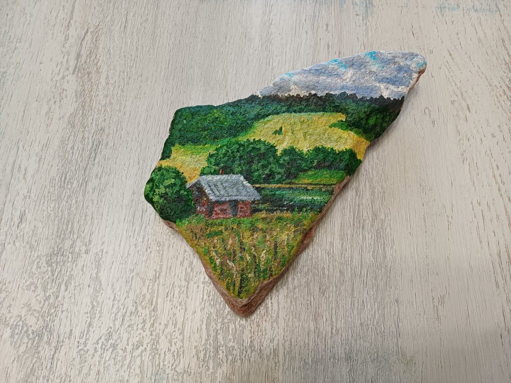 Художественный мастер-класс «Мурановский пейзаж акрилом на камнях»