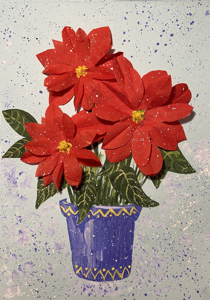 Художественный мастер-класс «Огненная пуансеттия»